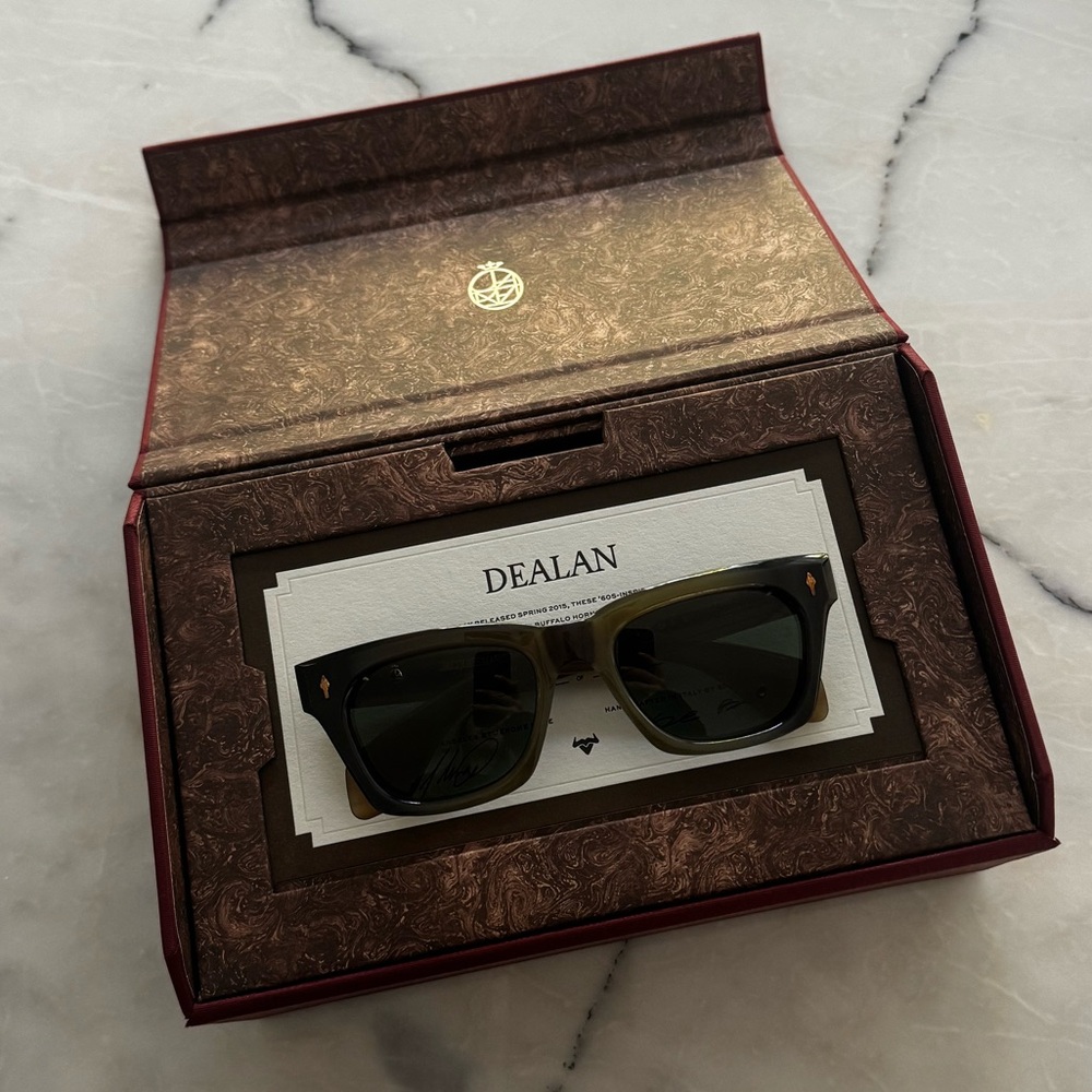 NWT Jacques Marie Mage Heritage Collection Daelan Buffalo Horn Glasses in Musk